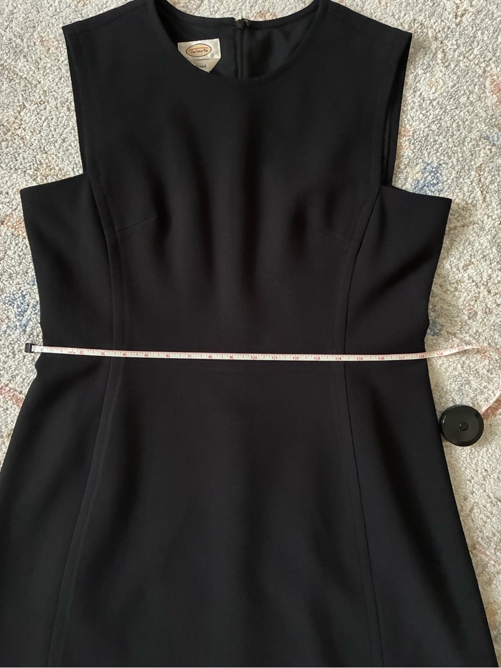 Talbots Black Sleeveless Ponte Fabric Fit-and-Flare Dress - Picture 6 of 10